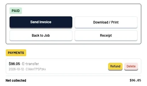 Invoice paid